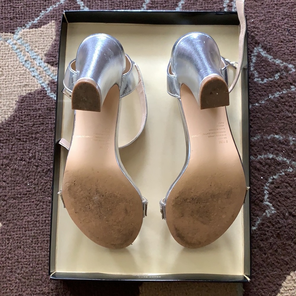 Silver Rhinestone Embossed Heels - Picture 6 of 10